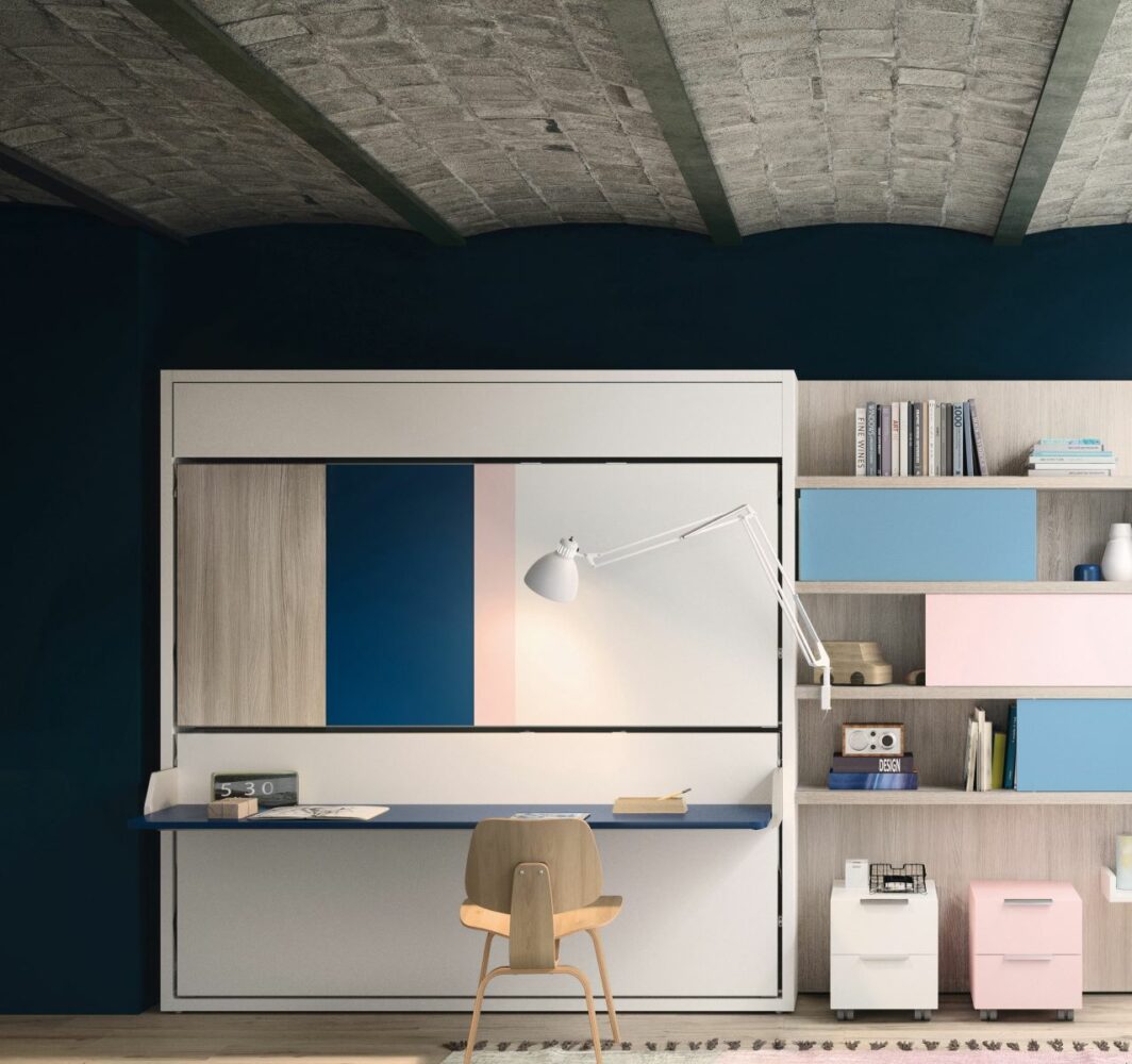 Lits escamotables Kali superposés avec bureau