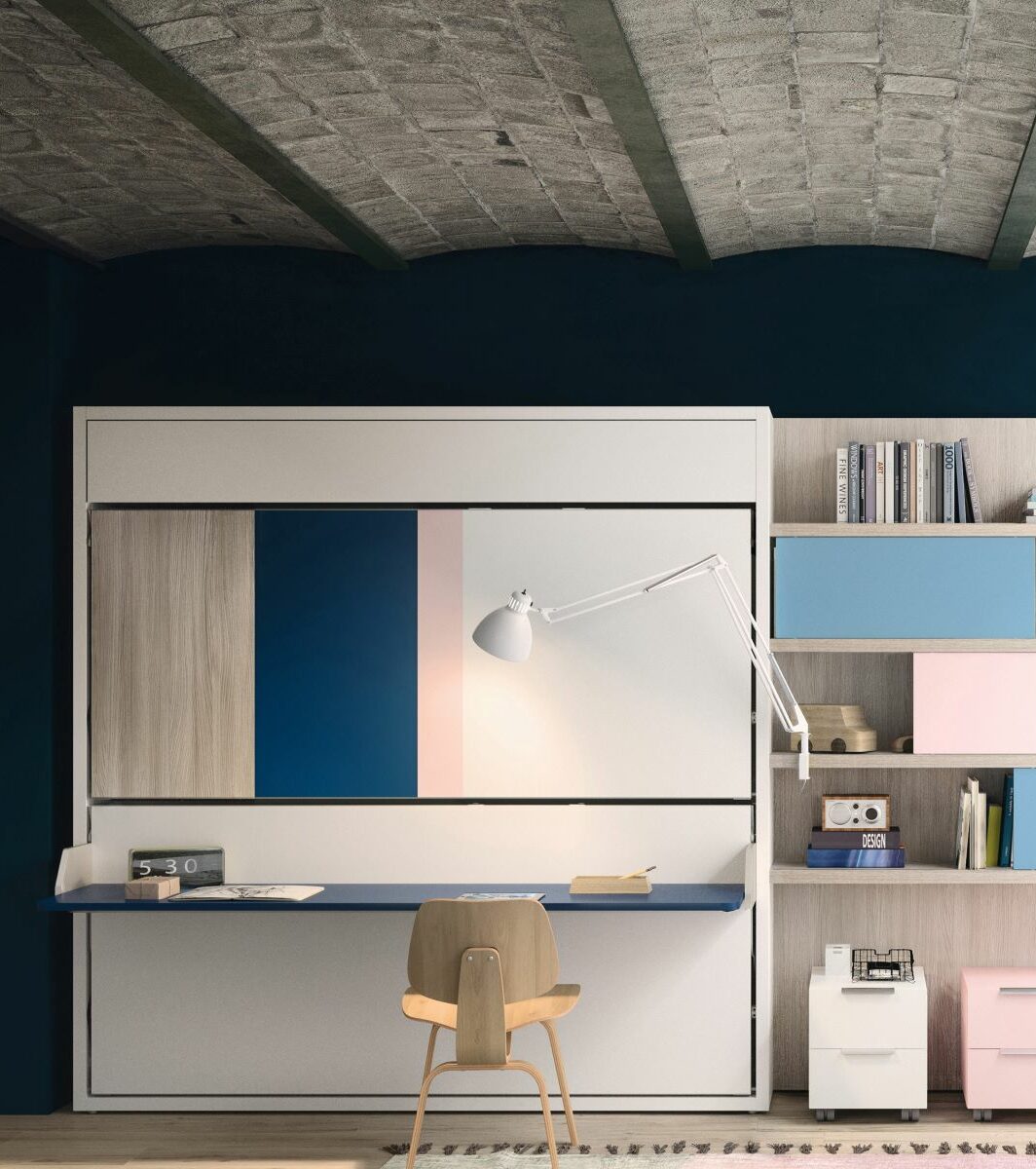 Lits escamotables Kali superposés avec bureau