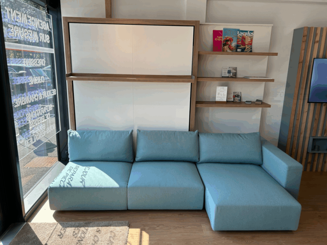 Lit escamotable avec canapé et méridienne à -40%