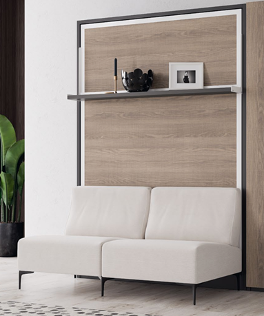 Lit escamotable vertical avec canapé EKO L140